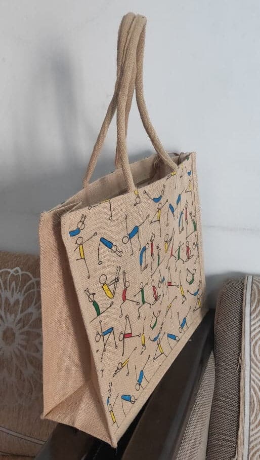 Yoga jute sale bag