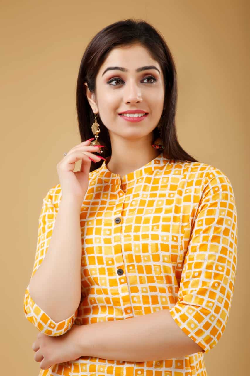 IshDeena Indian Kurtis for Women Indian Style Cotton