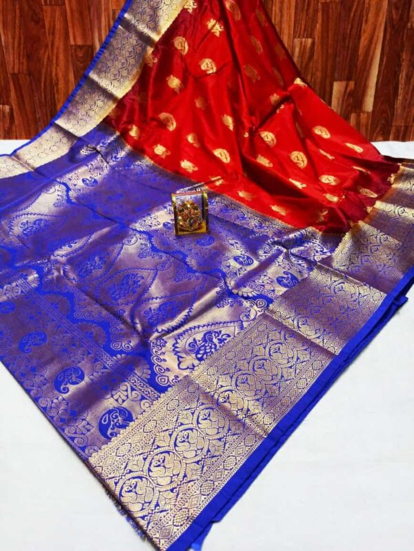 Buy Dark Green Soft Kanjivaram Silk Saree With Zari Brocade Kanjivaram Silk  Saree for Woman Sarees by TST Online in India - Etsy