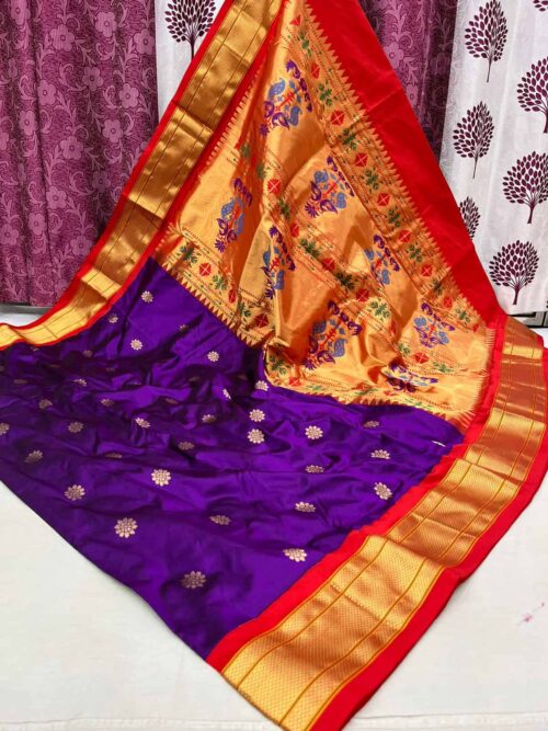Pure Kadiyal Paithani with Big Border 4