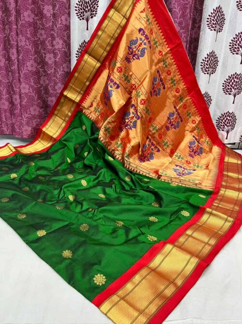 Pure Kadiyal Paithani with Big Border 3