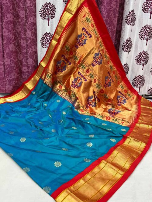 Pure Kadiyal Paithani with Big Border 9